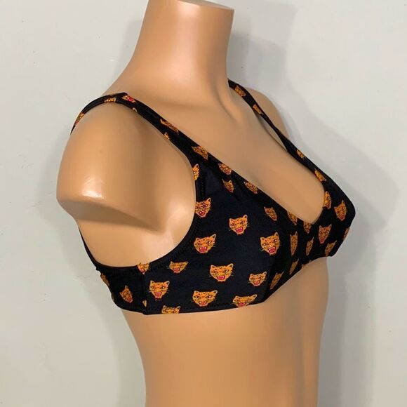 New Volcom black and orange lion bikini top. NWOT - Picture 4 of 7